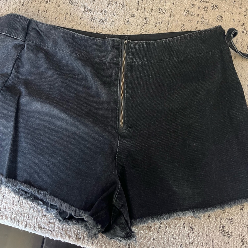 Fp Black Denim Wrap Mini Skort - image 3